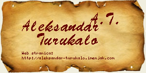 Aleksandar Turukalo vizit kartica